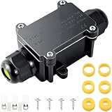 Elezenioc IP68 Waterproof Junction Box 2-Way 5-15mm Cable Glands