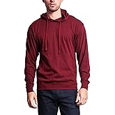 G-Style USA Men's Cross-Dyed Heather Jersey Lightweight Pullover Hoodie Sweatshirt MH13104 - Cranberry Caviar - Medium
