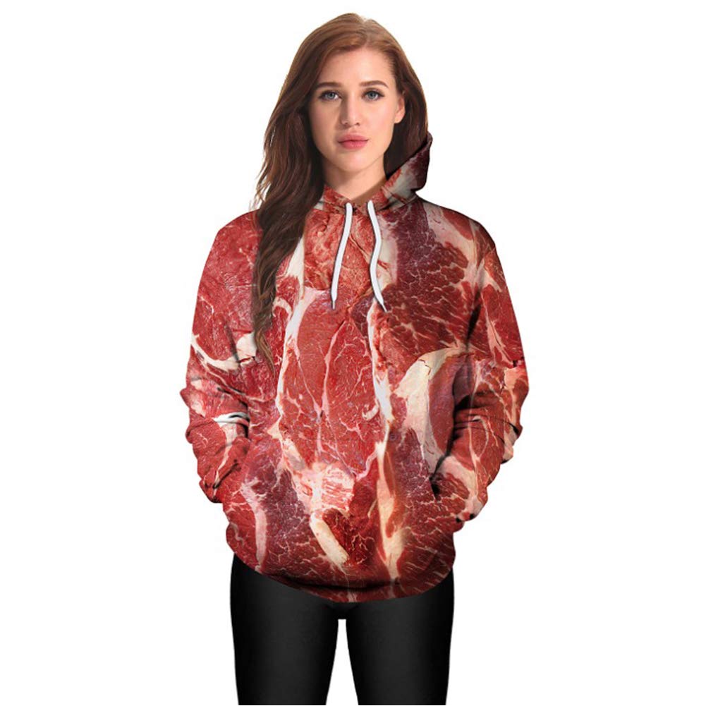 raw meat hoodie