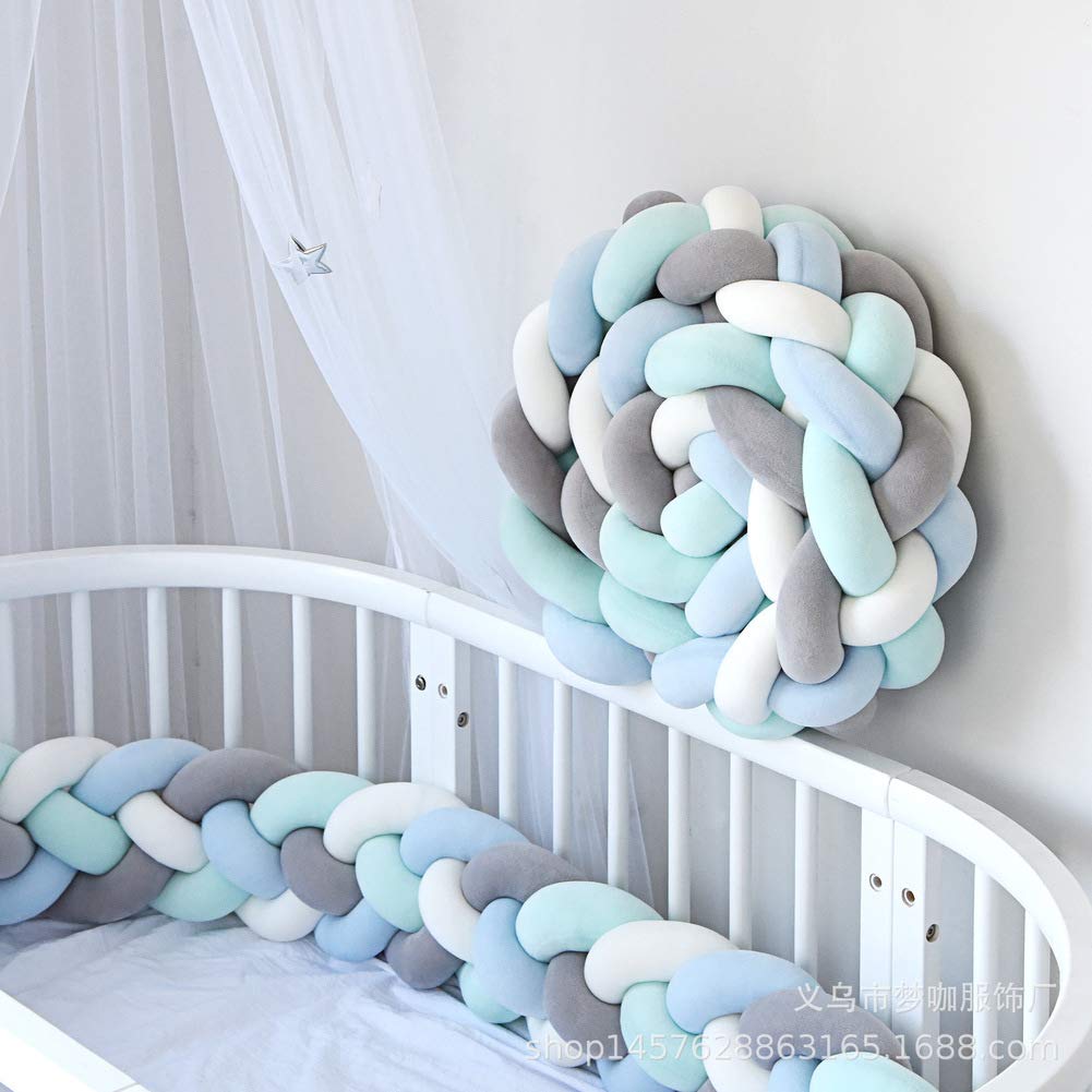 Tours De Lit Long Nouee Coussin Oreiller Pepiniere Barriere De Securite Lit Bebe Pare Chocs De Poussette F 2cm 87inch Bebe Tresse Bebe Lit Bumper Bebe Puericulture Stargas Ie