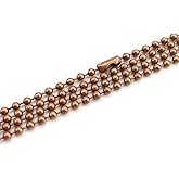 CleverDelights 2.4mm Ball Chain Necklaces - Antique Copper Color - 20 Pack - 24" Length