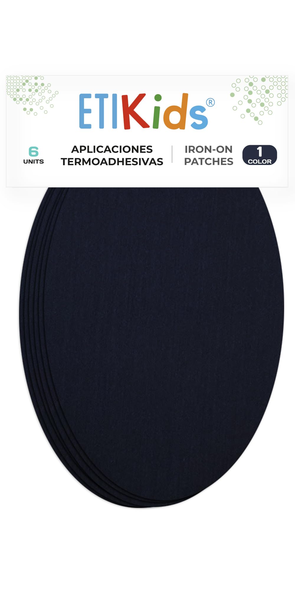 Navy Iron-On Knee Pads Elbow Pads to Protect Your Clothes and Repair Trousers, Jackets, Sweaters, Shirts. 16 x 10 cm. (6)