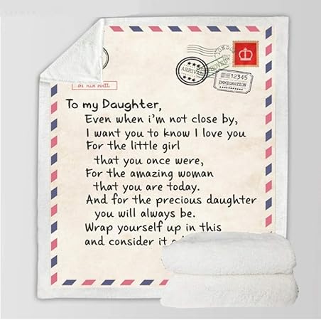 Lettera Lettere A Mia Figlia Espresso Amore Coperta Stampa 3d Sherpa Coperta Sul Letto Tessuti Per La Casa Coperta Regalo Onirica 150 0 Cm Amazon It Casa E Cucina