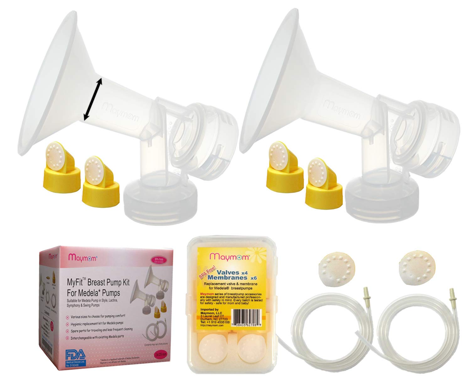 Breastfeeding Valves and Membranes Medela Tubing 6 Membranes 4 Valves Maymom Breast Pump Kit for