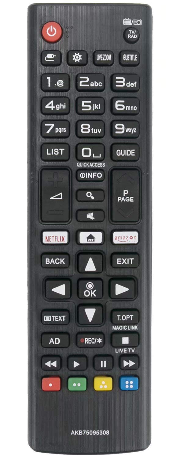 allimity AKB75095308 Remote Control Replacement for LG TV 32LJ610V 43UJ634V 49UJ634V 55UJ634V 65UJ634V 43UJ6309 49UJ6309 60UJ6309 65UJ6309 43LJ614V 55UJ6307 60UJ6307 55UJ630V 49UJ630V