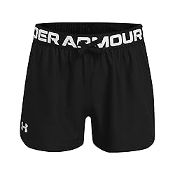 Under Armour Girls Play Up Solid Shorts , Black