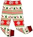 Girls and Boys Santa Christmas Pajamas Children Cotton Clothes Kids Pjs Pants Set