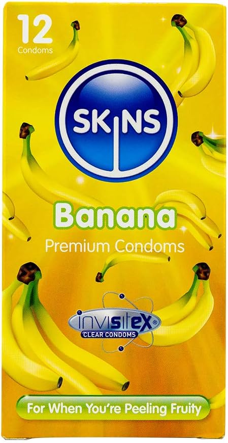 Skins Banana Flavoured Condoms Thin Extra Feel