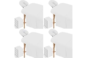 12 Pcs/4 Sets Massage Table Sheets Sets, Massage Table Fitted Sheet & Massage Sheets & Face Cradle Covers, Microfiber Massage