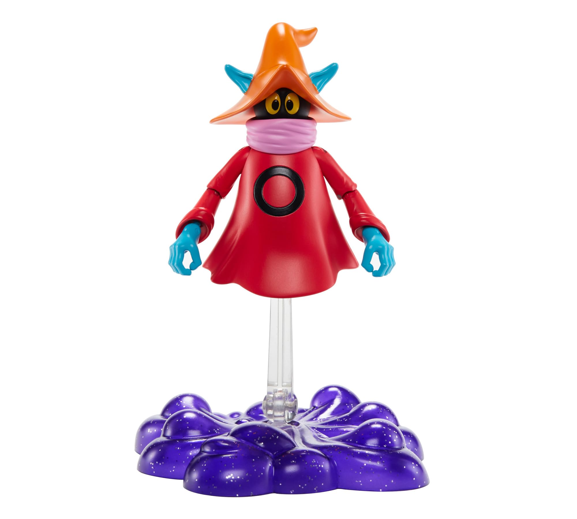 Masters of the Universe Origins Action Figure Orko Collectible, 5.5 Inch MOTU Wizard of Eternia Toy on Clear Stand & Base, 7 Posable Joints, HYD37