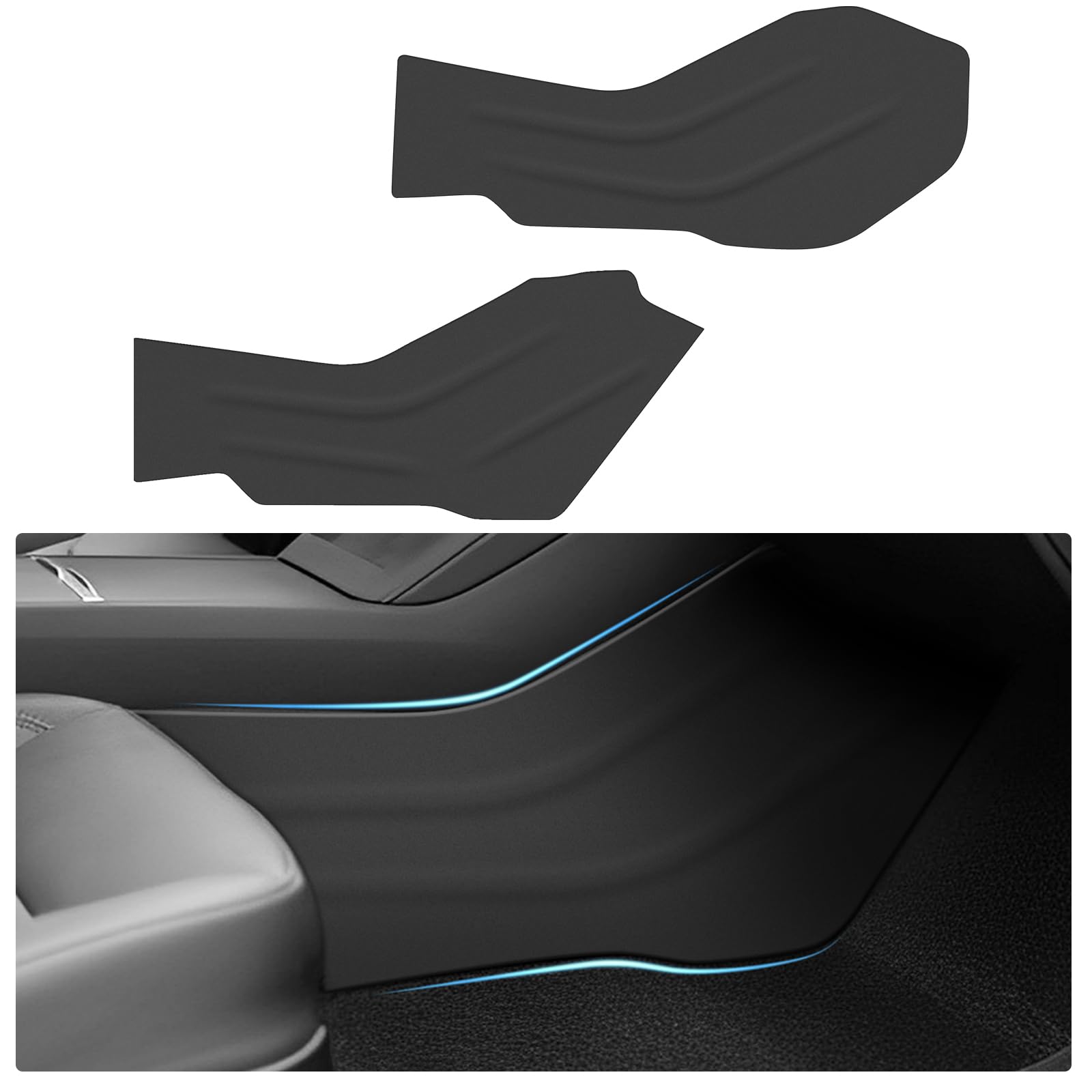 Photo 1 of 2PCS Center Console Side Anti-Kick Mats for Model Y Juniper 2025 2026 Protection Mats Waterproof & Dust Resistant Protector Cover, Model Y Juniper Interior Accessories