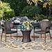 Tahitian Patio Furniture ~ 3 Piece Outdoor Wicker Stacking Chair Conversation (Chat) Set (Brown)