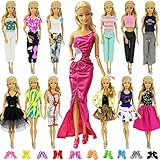 ZITA ELEMENT Lot 10 Set Mix Style Fashion Handmade Clothes Outfit + 10 Pairs Shoes for Barbie Doll XMAS GIFT