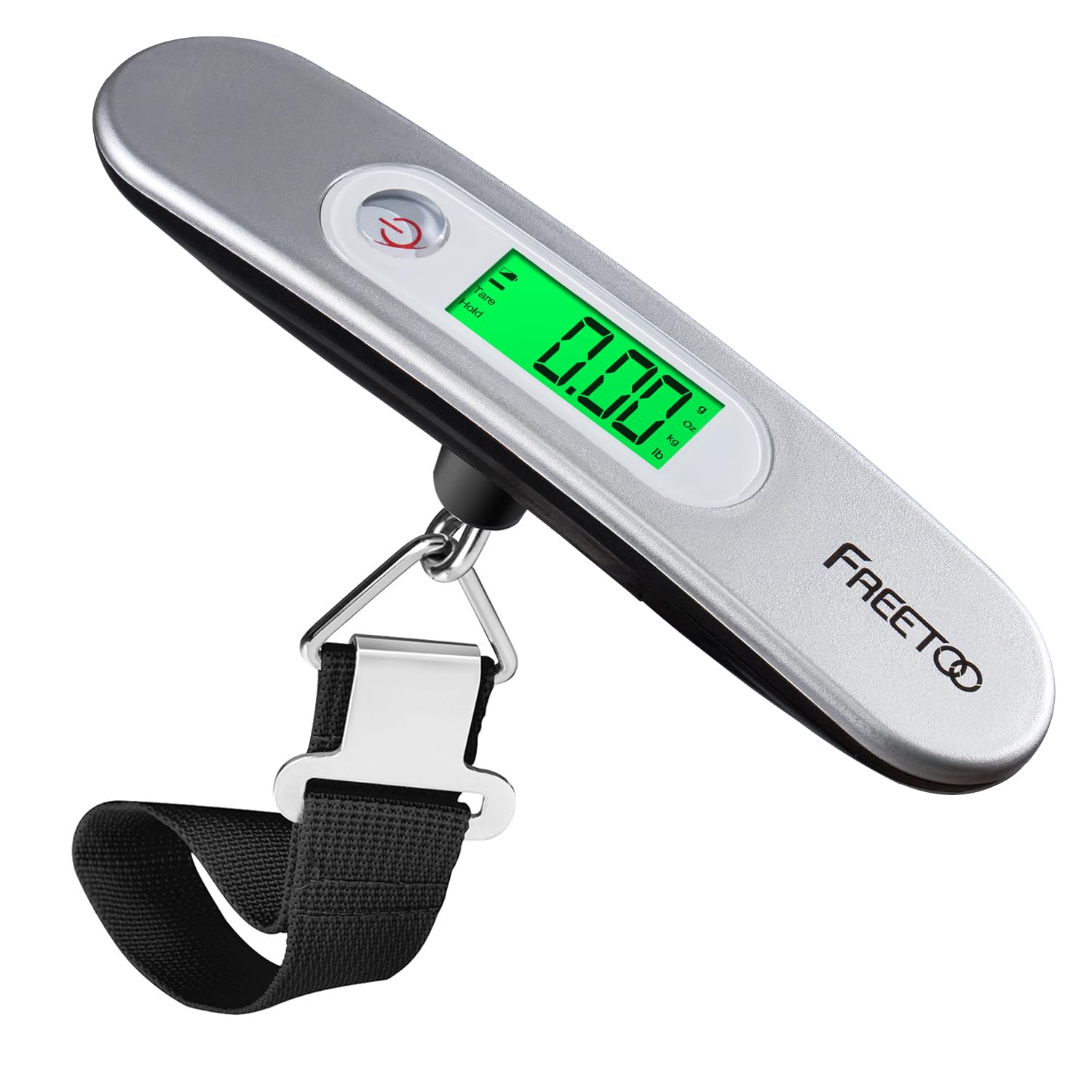 FREETOO Luggage Scales for Suitcases Weighing, Portable Digital Weight Scale for Travel with Tare Function 110 Lb/ 50Kg Capacity (Silver)