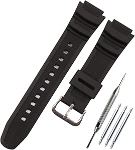 Replacement Silicone Rubber Strap For SUUNTO Vector Watch - Waterproof Sport Band With Silver Buckle & Tools