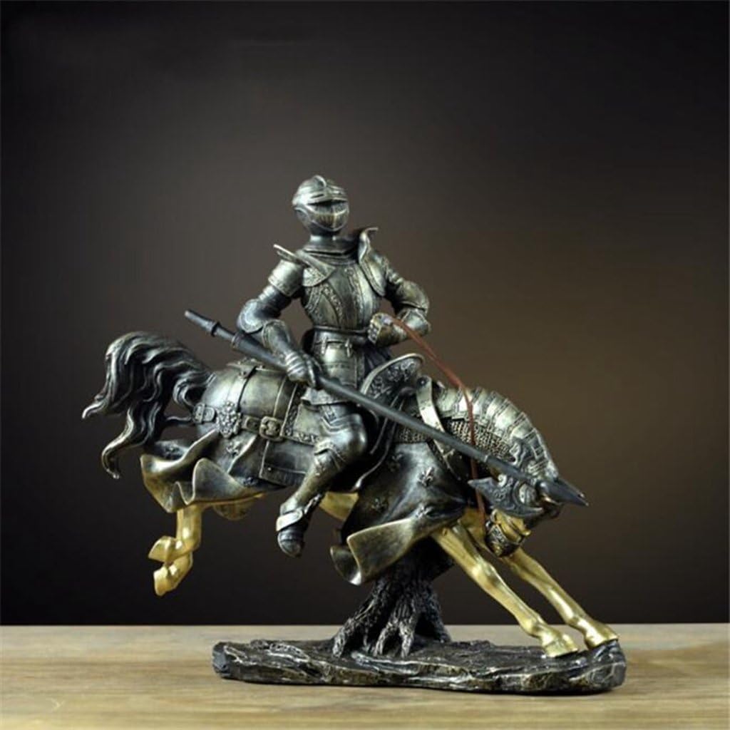 Wmshpeds American Retro, Roman samurai ornaments, living room window, resin Crafts knight, study soft ornaments, furnishings