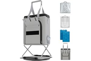 MARVOWARE Camping Cooler Bag with 360° Rotation Stand and 4L Food Grade Bladder, Wine Tote Cooler Bag with Shoulder Strap Features a Dispenser, Insulated & leakproof, Great for Outdoor Enthusiasts