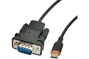 DSD TECH SH-RS232M USB-C to RS232 DB9 Serial Cable with FTDI Chip for Windows Linux Mac