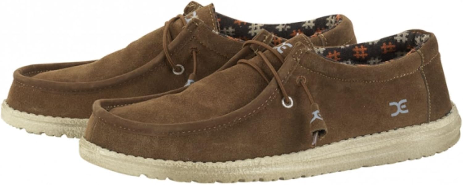 Hey Dude 2 Eye Men Shoes Wally Brown Nut Suede