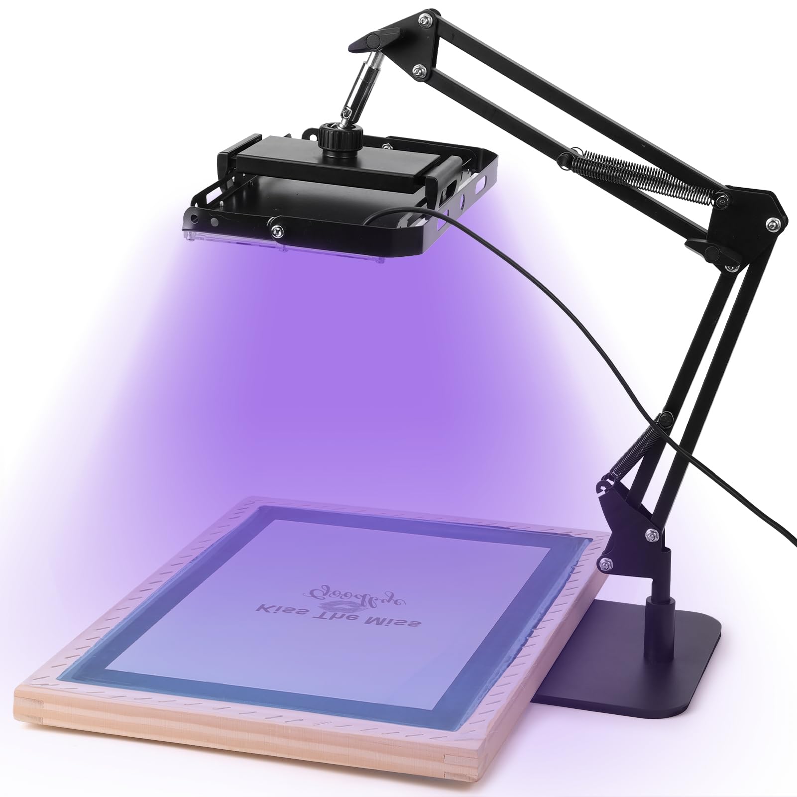 Caydo 50W LED UV Screen Printing Light with Black Light Stand and Instructions, Exposure Unit for Screen Printing and Cyanotypes