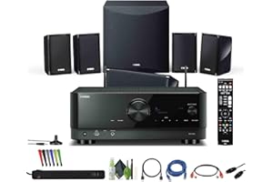 Yamaha YHT-5960U 5.1-Channel Home Theater System for TV Surround Sound System with 8" 100W Powered Subwoofer and 8K HDMI and MusicCast Bundle with Accessories
