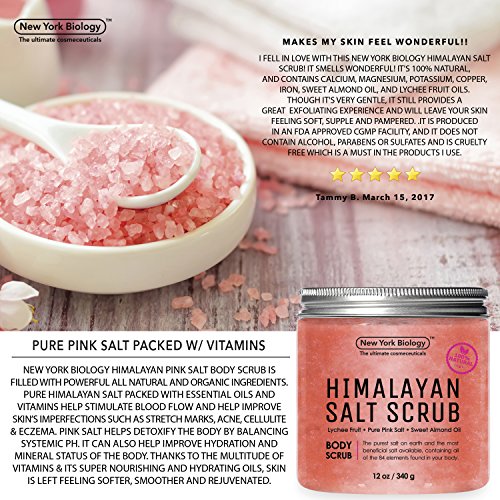 Himalayan Salt Body Scrub Huge 12 OZ 100 All Natural