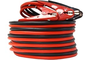 A ABIGAIL Heavy Duty Jumper Cables, Booster Cables 1 Gauge 800A 25 Ft Booster Jump Start Automotive Jumper Cables Kit for Car, SUV, and Trucks with Professional Clamps and Carrying Bag