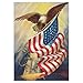 INTERESTPRINT Vintage Memorial Day Independence USA Flag Polyester Garden Flag House Banner 28 x 40 Inch, 4th of July American Bald Eagle Decorative Flag for Anniversary Home Outdoor Garden Decor