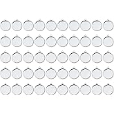 Shapenty Stainless Steel Round Bezel Blanks Pendant Trays for Earrings Bracelet Necklace Keychain DIY Craft Resin Glass Cabochon Jewelry Making Projects Christmas Gift Hanging Charms, 50PCS (16mm)