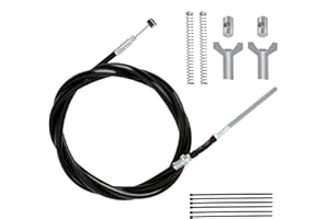 SHIQINHA TRX350 Rear Hand Brake Cable Kit Compatible with Fourtrax 300 Rancher 350 400 420 2000-2006 Foreman 400 500 Rubicon 500 ATV Parts, Parking Brake Cable with Rear Brake Adjuster Hardware Kit