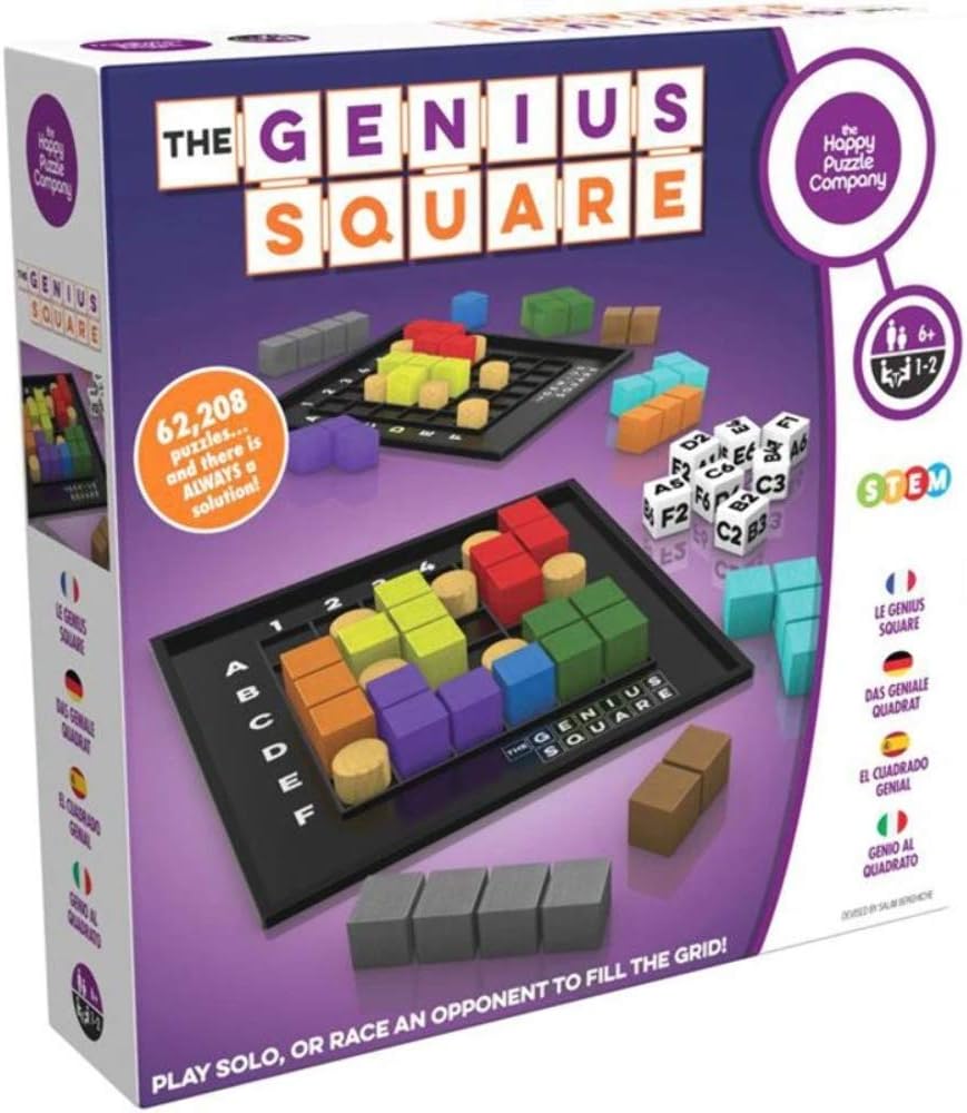 The Genius Square STEM puzzle game by The Happy Puzzle Company