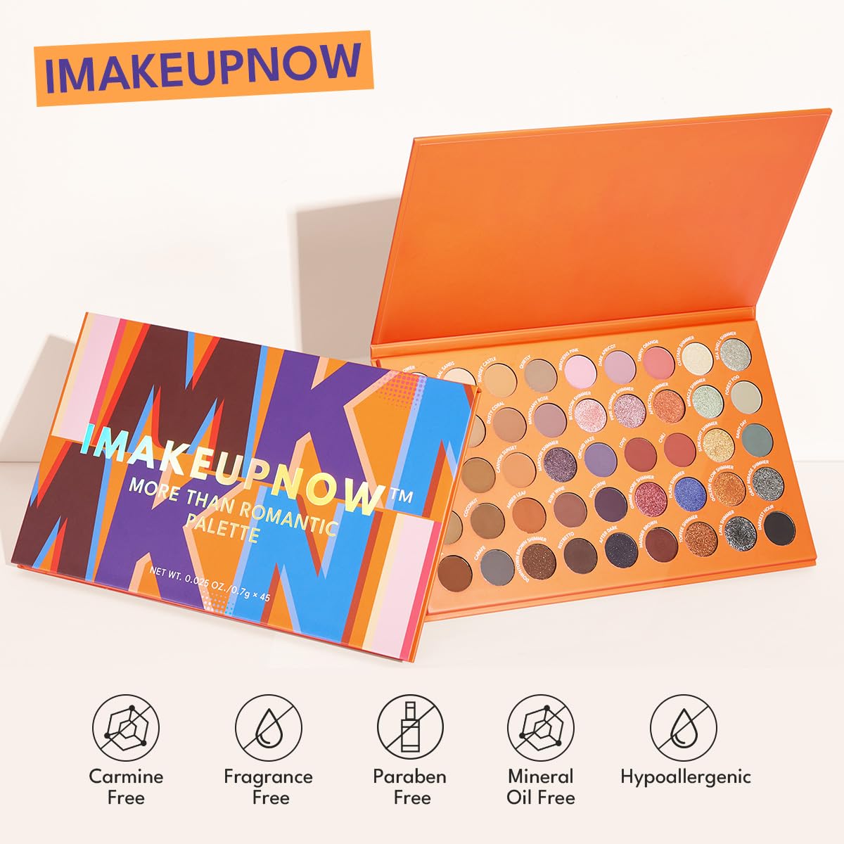 imakeupnow 45 Shades Eyeshadow Palette, Highly Pigmented Neutral Tones Collection Makeup Palette, Matte Shimmer Metallic Glitter Eye Shadow For Long Lasting Eye Make Up