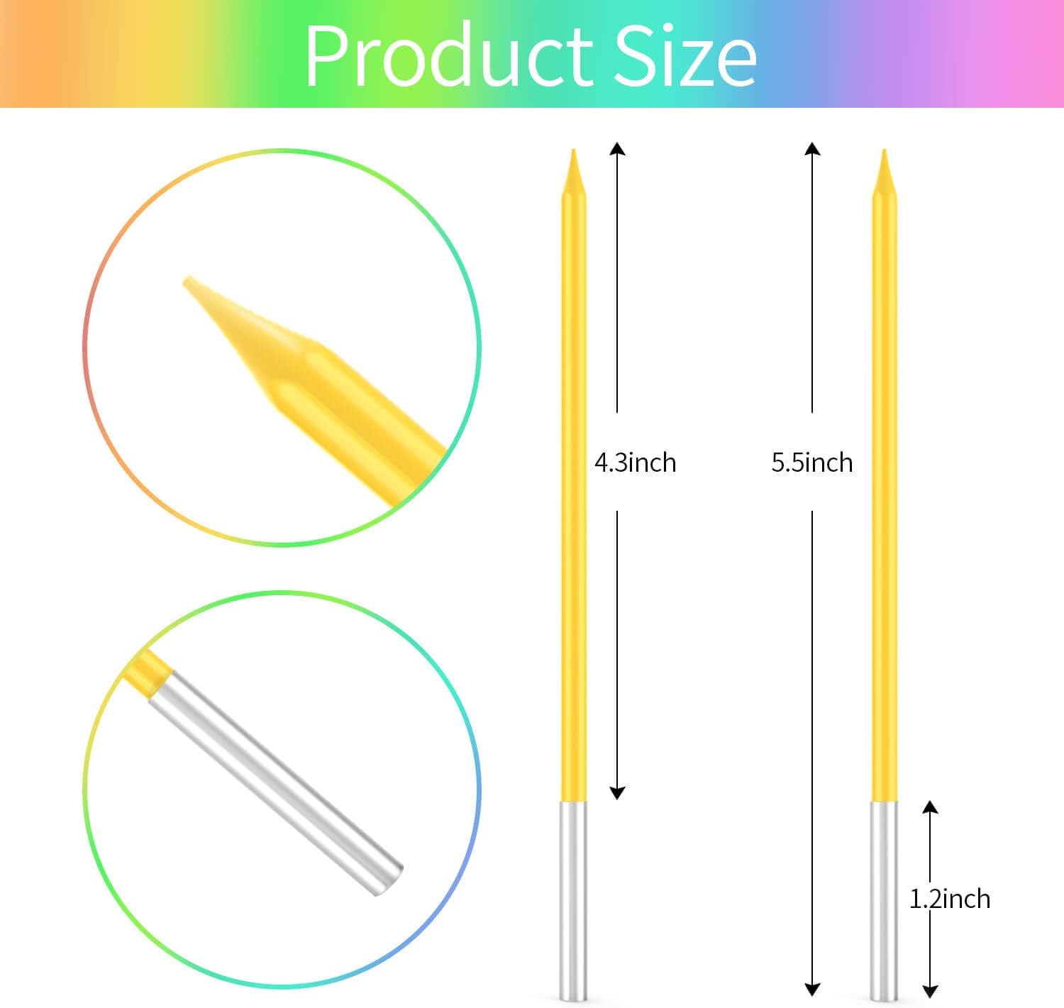 BEANLIEVE 20-Count Rainbow Birthday Candles - Colorful Birthday Candle Long Thin Cake Candles Cupcake Candles for Birthday, Wedding & Lucky Party Cake Decorations: Home Improvement