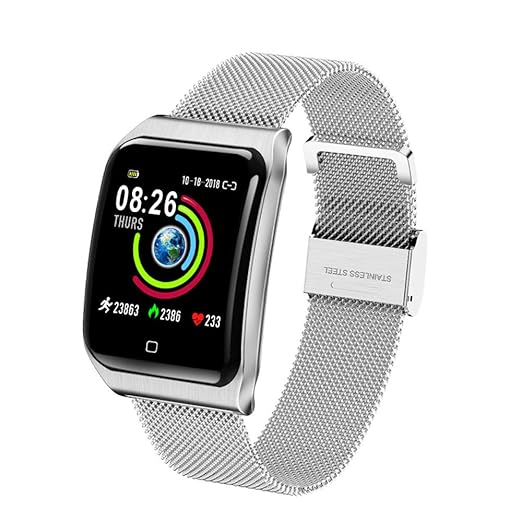 smart watch Reloj de Metal Resistente al Agua Reloj de monitoreo ...