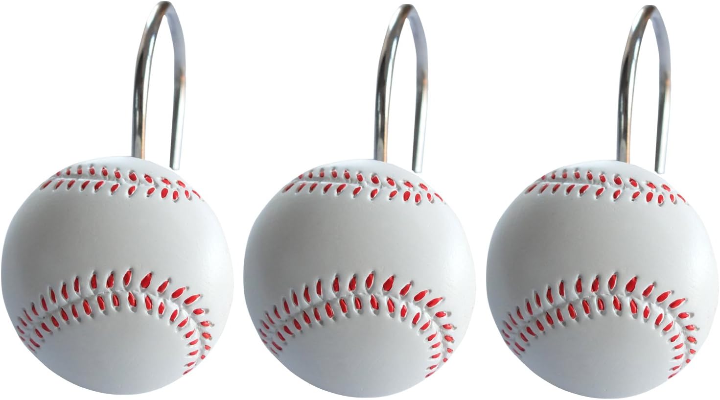 Amazon Com Doupoo Home Decorative Baseball Shower Curtain Hooks