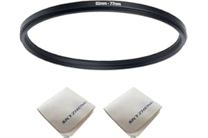 SKYZHENG 82mm lens to 77mm Camera Lens Adapter 82mm to 77mm Step Down Ring Adapter Ring for all brands of UV ND CPL, with premium lens wiping cloth 2 pack (82mm-77mm)