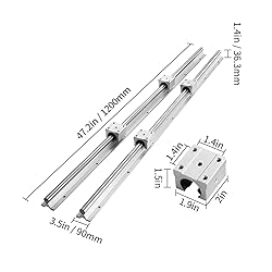 VEVOR Linear Rail Slide SBR20-1200mm 2 PCS and 4