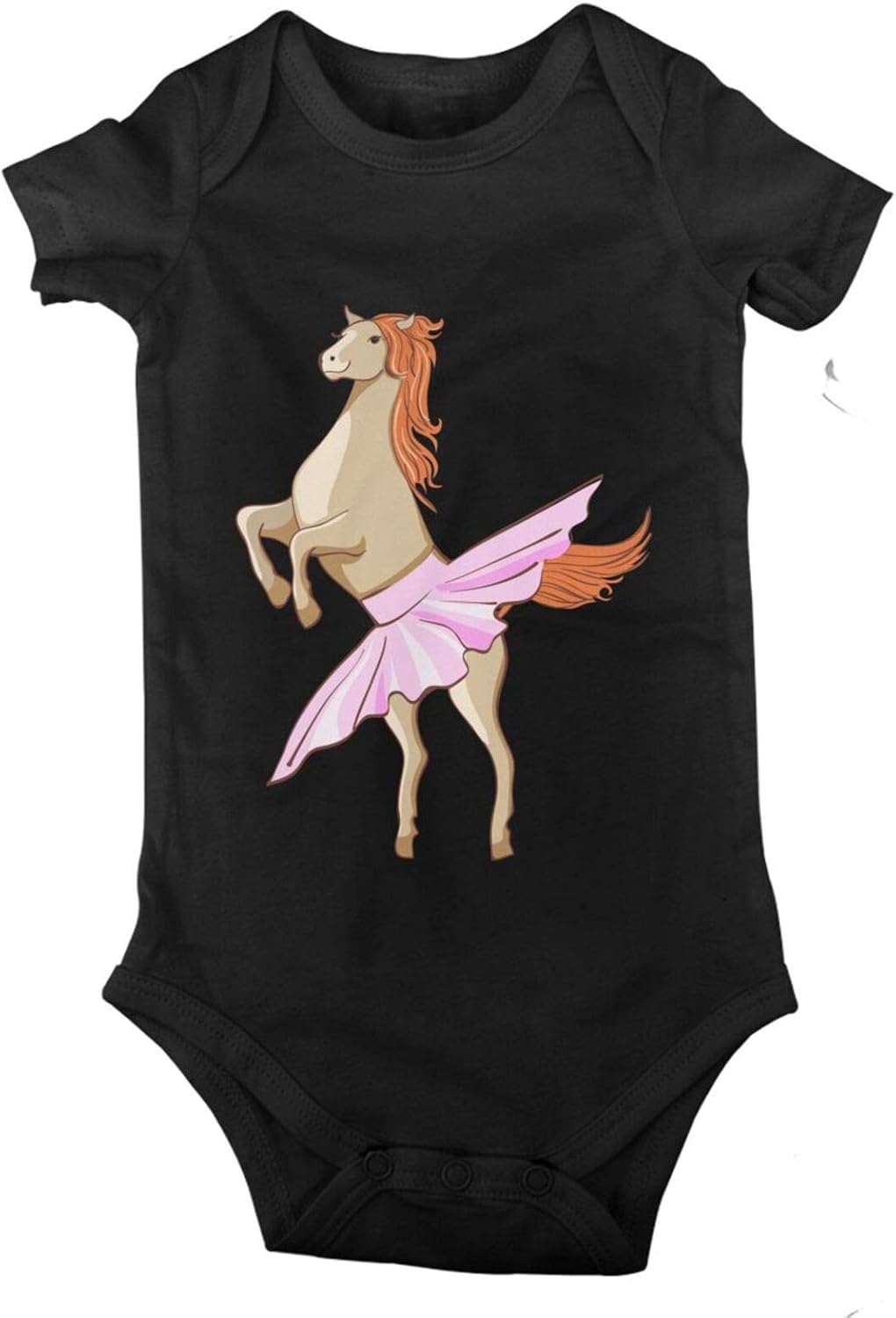 Dancing Horses UnisexBaby Triangle Jumpsuit, Cotton, Soft And Skin