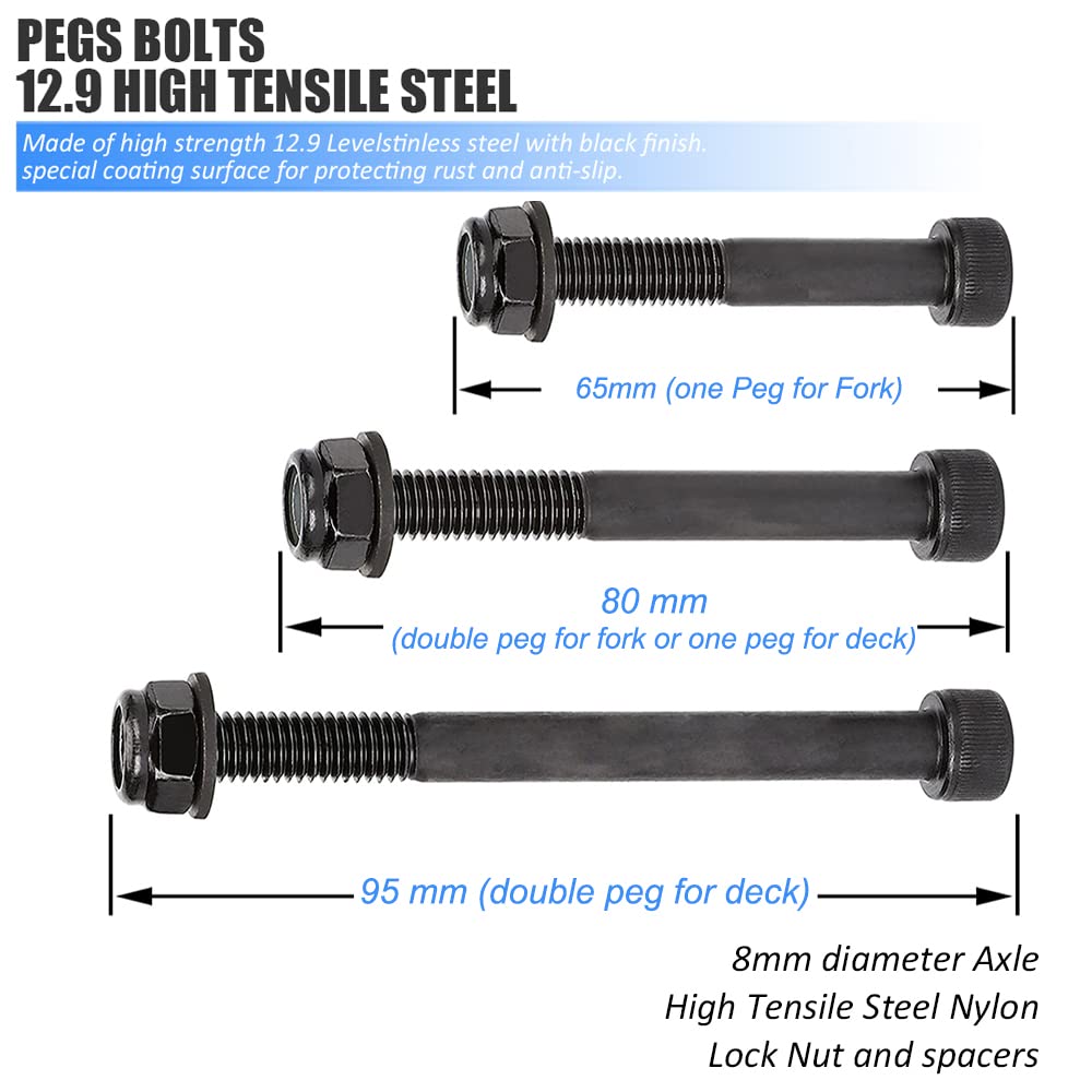 Pro Scooter Pegs Set with Axle Hardware 2.5