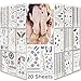 Lady Up Waterproof Metallic Temporary Tattoo 20 sheets in Gold Silver Tattoos,Shimmer Temporary Tattoos for Body Art