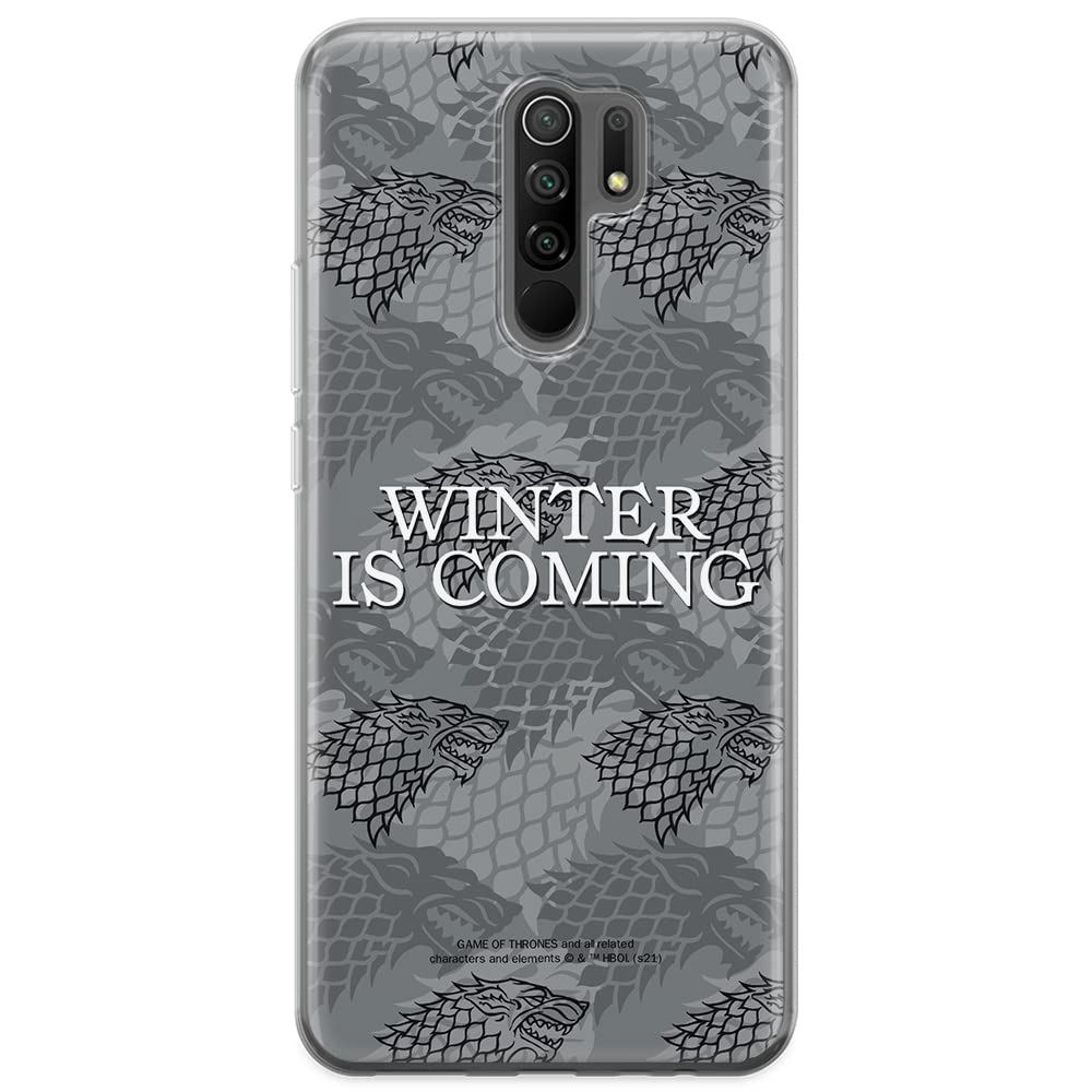 ERT GROUP mobile phone case for Xiaomi REDMI 9 original and officially Licensed Game of Thrones pattern 019 optimally adapted to the shape of the mobile phone, case made of TPU