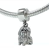 BOLENVI Havanese Maltese Dog 925 Sterling Silver Dangle Pendant X Charm Bead For Pandora & Similar Charm Bracelets or Necklaces