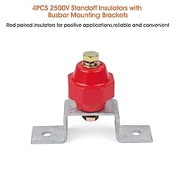 4PCS 2500V Standoff Insulators with Ground Bus Bar