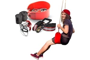 Ninja Slider Zip Lines for Kids and Adults Outdoor - 65 Ft Slackline Zipline Kits for Backyard - Obstacle Course - Zipline for Backyard - Ninja Warrior Accessory - Outdoor Toy - Fofana