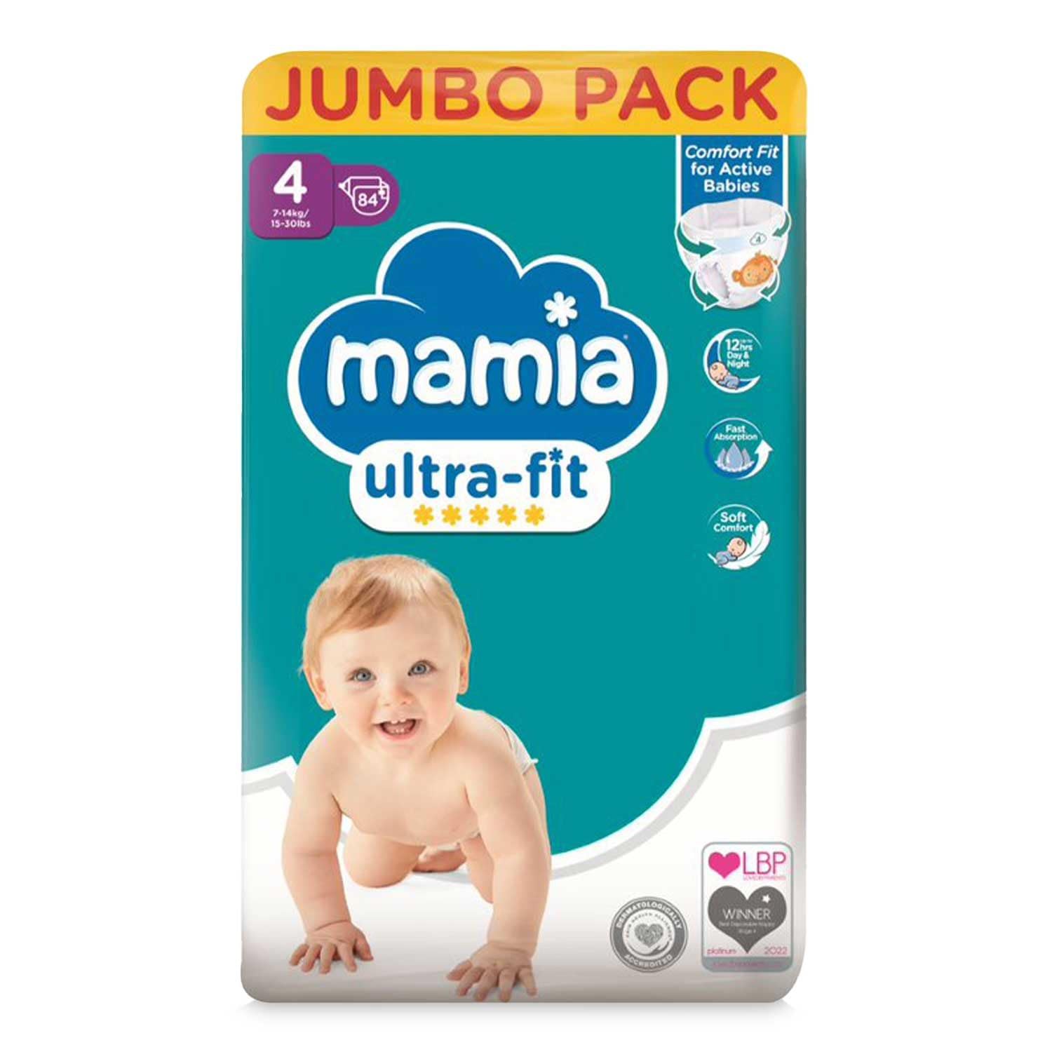 Mamia Ultra Dry Size 4-84 Nappies