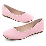 Hee grand Women's Suede Square Toe Slip-On Flat