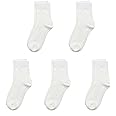 SERISIMPLE Kids Viscose Bamboo School Socks Soft flate Seam Color Anti Odor Thin Breathable Stretch Cuffs Girls Boy 5 Pairs