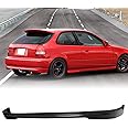 MagicDrift Rear Bumper Lip Diffuser Spoiler, Compatible with 1996-2000 Honda Civic Hatchback, TR Style PU Rear Lower Splitter Protector, Unpainted Black, 1PC