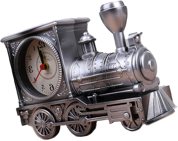 Retro Train Creative Alarm Clock Vintage Simulation Steam Train Clock