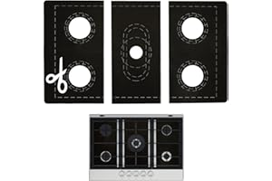 TRUSTIC Stove Covers for Gas Burners, Washable Reusable Top Cover Liners, Non-Stick Heat Resistant Protector for Gas Range Universal Compatibility with Pre-cuts (Pack of 2)